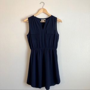 Monteau Navy Mid Thigh Dress